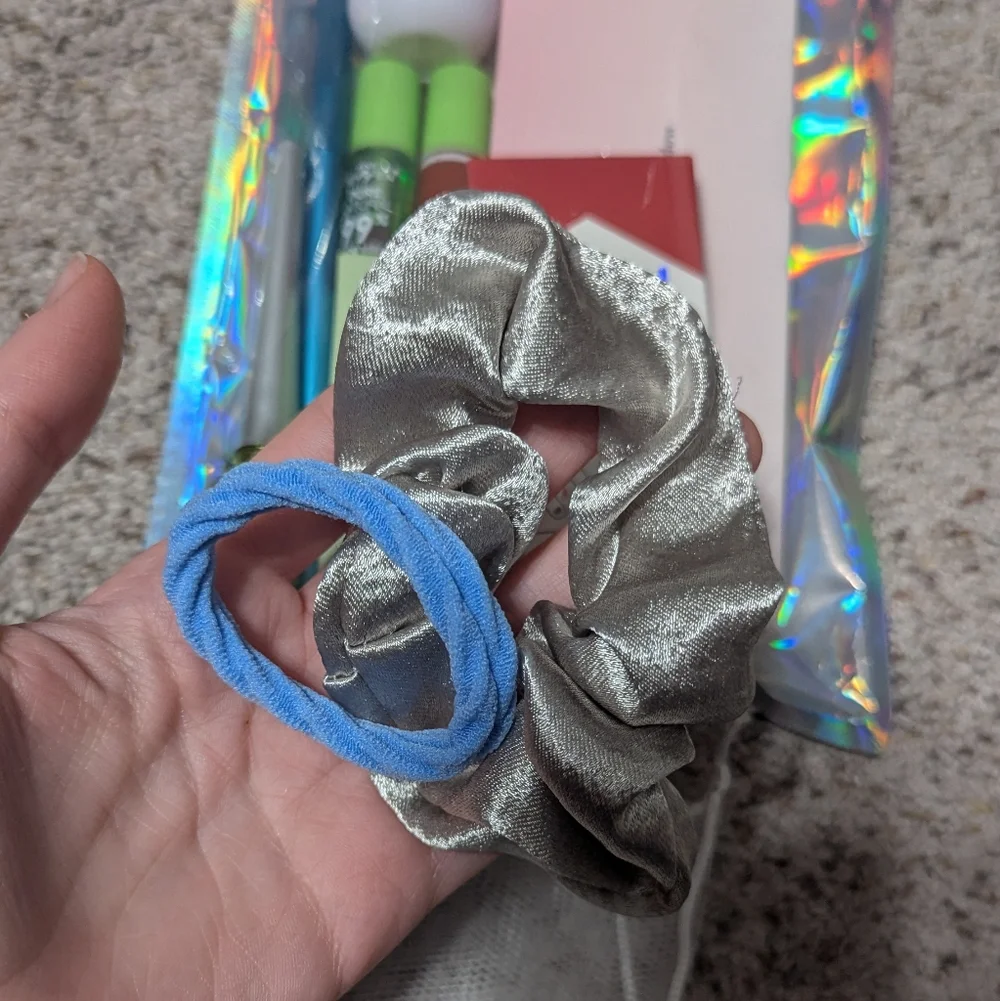 Makeup Bag with Assorted Cosmetics + Mystery Bag Of Goodies